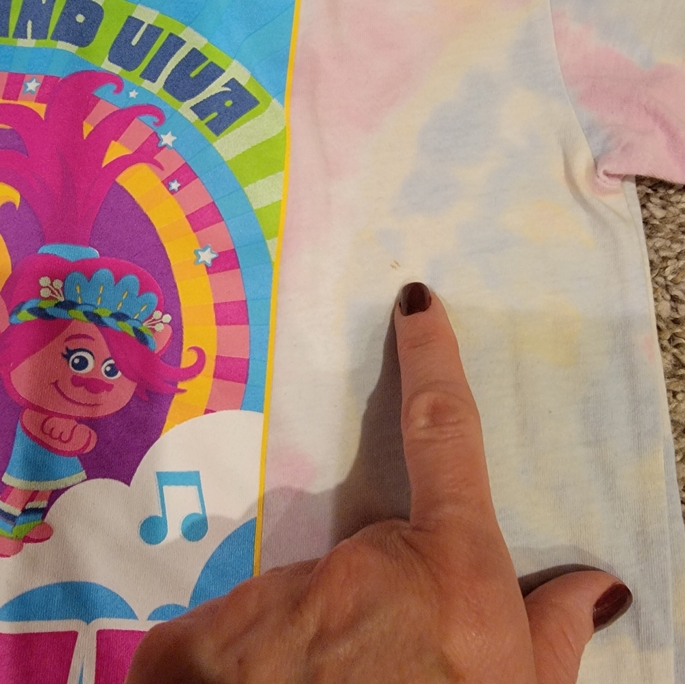Dreamworks Trolls Tie Dye Graphic T-Shirt - Picture 5 of 8